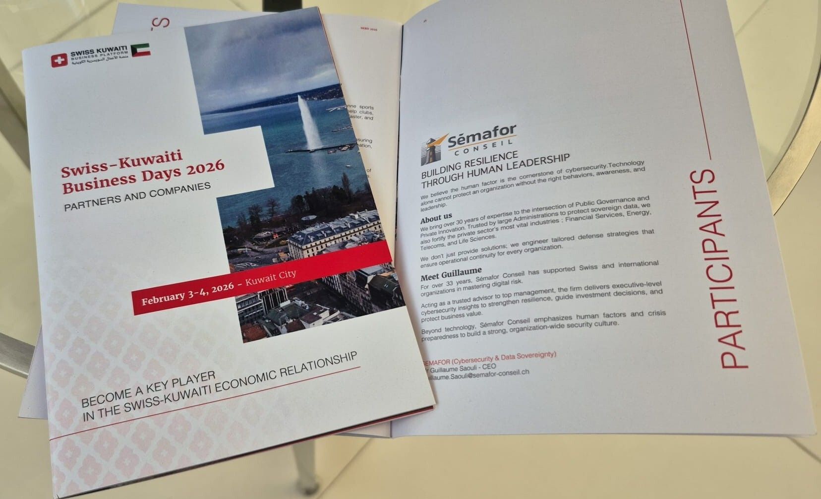 Semafor Conseil au premier jour des Swiss-Kuwaiti Business Days 2026 !