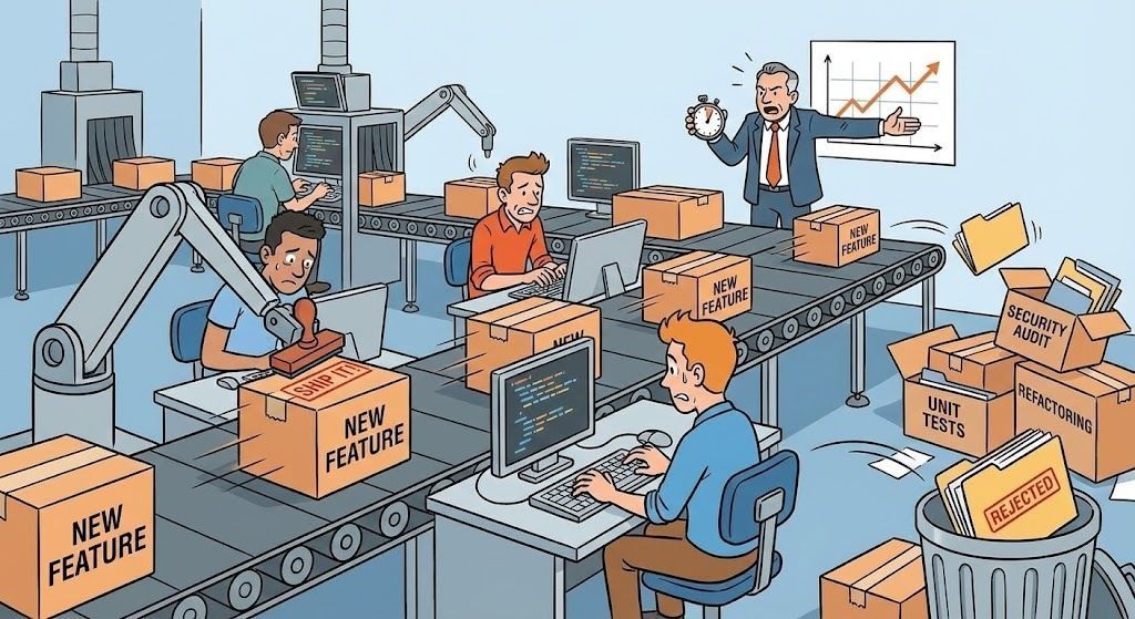 The “Feature Factory” Syndrome: When Business Kills Security